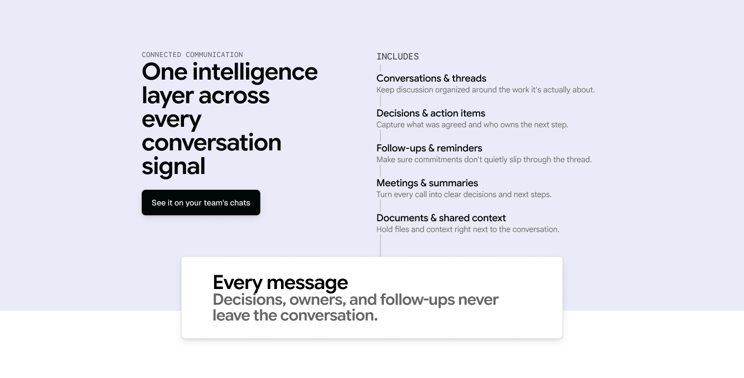 One collaboration intelligence layer across every team signal